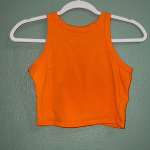 orange crop top